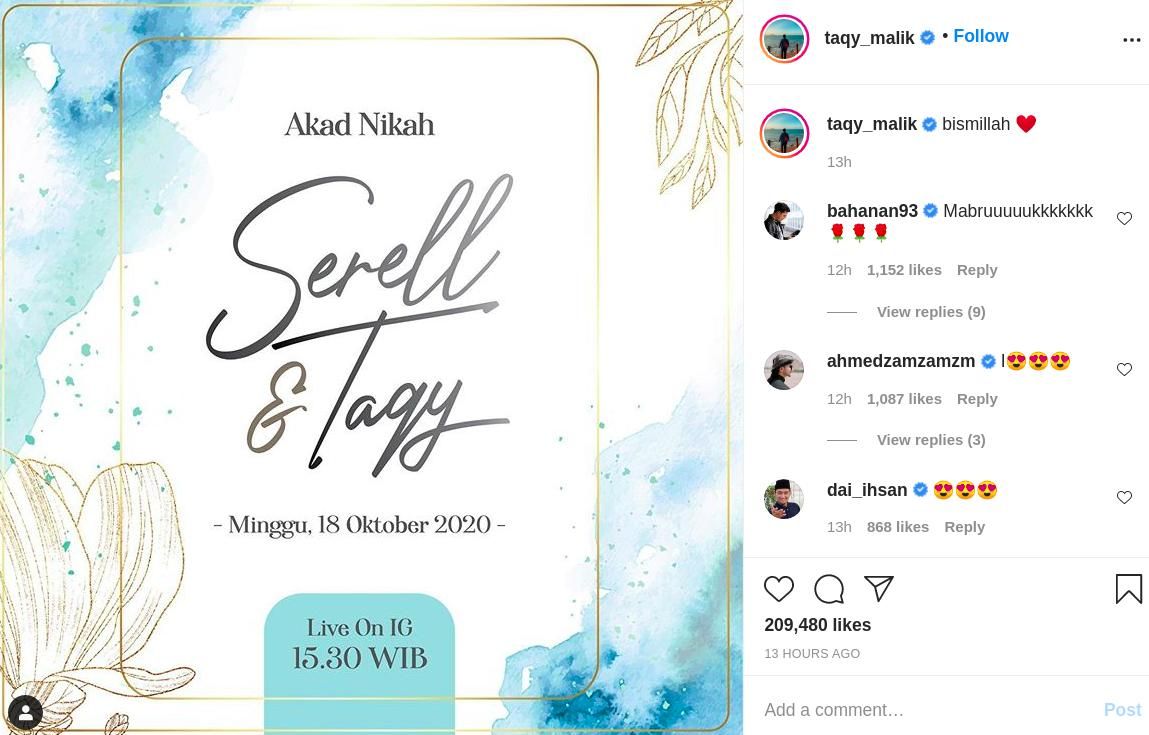 Undangan Pernikahan Taqy Malik