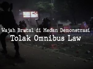 Wajah Brutal di Medan Demonstrasi Tolak Omnibus Law