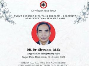 Dokter di Malang Meninggal Setelah 5 Hari Berjuang Lawan COVID-19 Dokter di Malang Meninggal Setelah 5 Hari Berjuang Lawan COVID-19