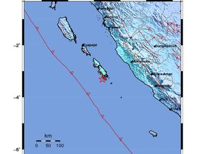Pulau Pagai Selatan Sumbar Diguncang 3 Gempa dalam 1 Jam
