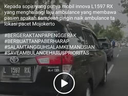 Kasus Mobil Halangi Ambulans di Mojokerto Gegara Pengemudi Gugup Dengar Sirine