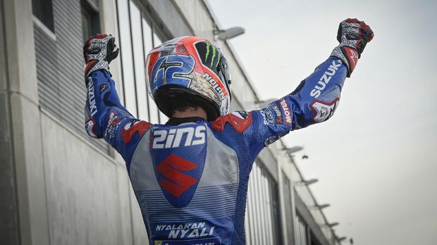 Alex Rins di MotoGP Aragon 2020.