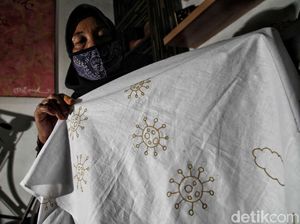 Unik! Ada Batik Motif Corona Buatan Rumahan Unik! Ada Batik Motif Corona Buatan Rumahan