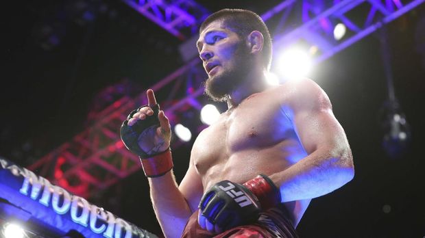 NEW YORK, AP - 07 April: Kabib Nurmagomodov memenangkan UFC 223 UFC 223 UFC 223 di New York City pada 7 April 2018 (jangan sampai terlewatkan).  Ed Mulholland / Getty Images / AF