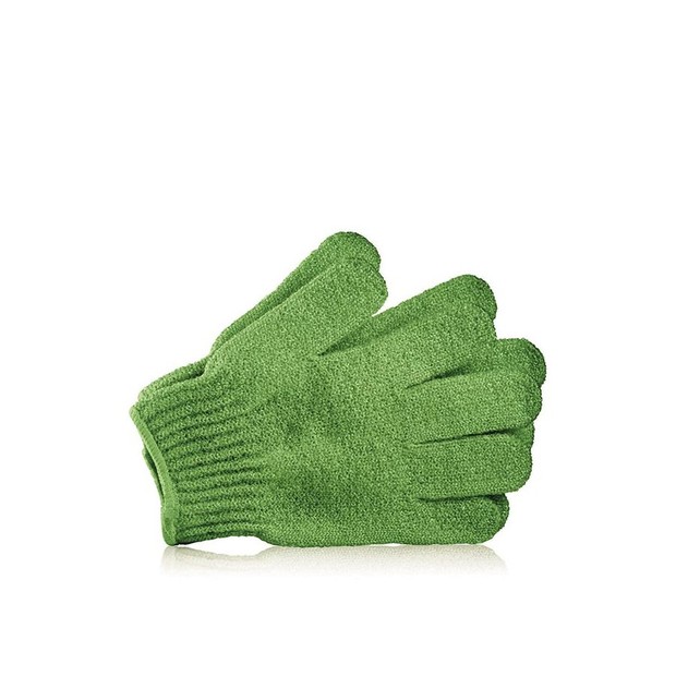 The Body Shop Exfoliating Bath Gloves/thebodyshop.co.id Kalau kamu ingin merasakan sensasi eksfoliasi yang menenangkan kamu bisa gunakan The Body Shop Exfoliating Bath Gloves.