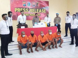 Curi HP Senilai Rp 130 Juta dari Konter, 5 Pria di Sulbar Ditangkap