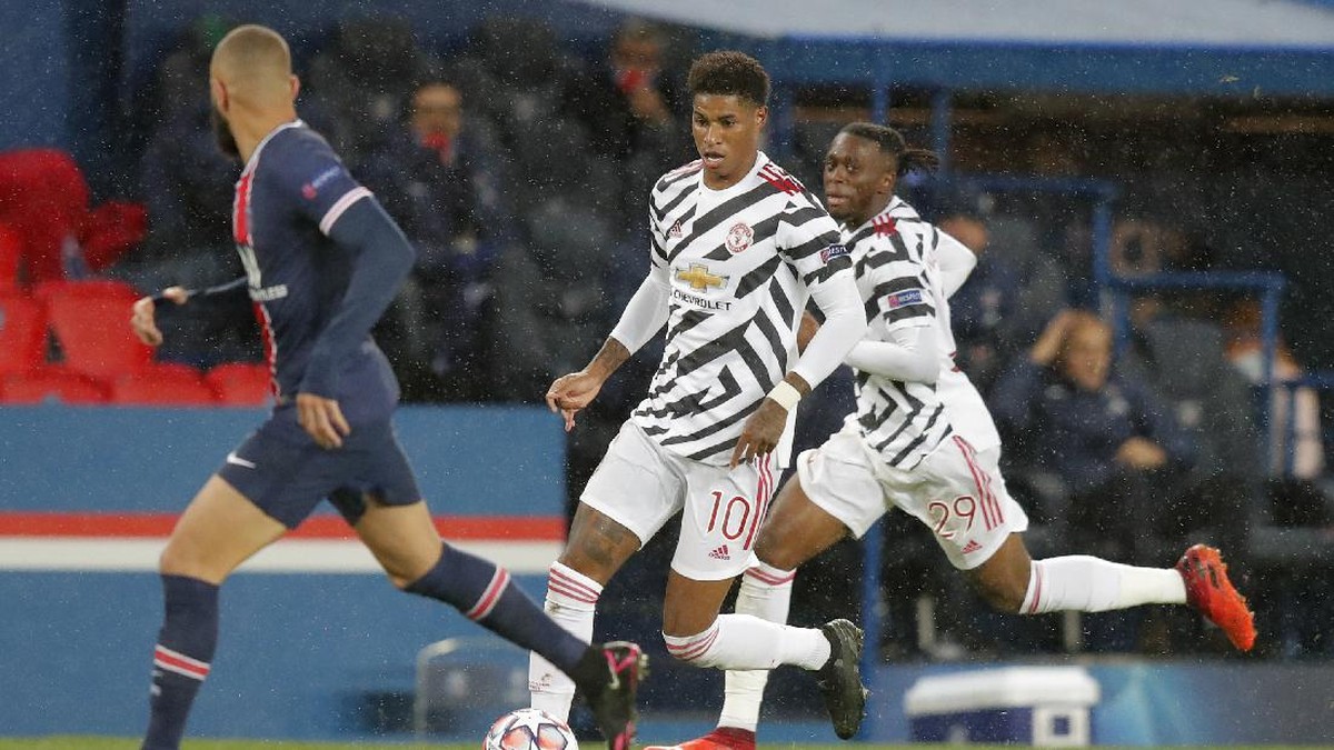 Pelatih PSG Thomas Tuchel menyebut Marcus Rashford menjengkelkan karena mencetak gol melawan timnya. Foto: AP/Michel Euler