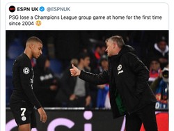 Kylian Mbappe tak berdaya di laga ini dan kena ledekan. (Foto: internet/Twitter)