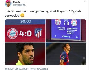 Atletico Dibantai Bayern, Luis Suarez Habis Jadi Ejekan