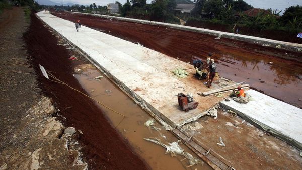 Penampakan Terkini Pembangunan Jalan Bojong Gede-Kemang Bogor