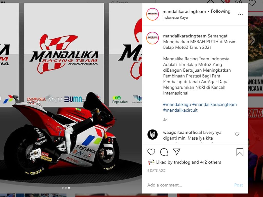 Ini Desain Livery Motor MotoGP Indonesia, Ada Logo Pertamina dan Pegadaian Ini Desain Livery Motor MotoGP Indonesia, Ada Logo Pertamina dan Pegadaian