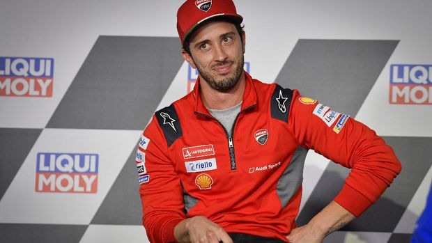 Andrea Dovizioso di konferensi pers jelang MotoGP Teruel 2020.