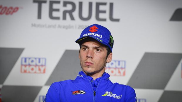 Joan Mir di konferensi pers jelang MotoGP Teruel 2020.