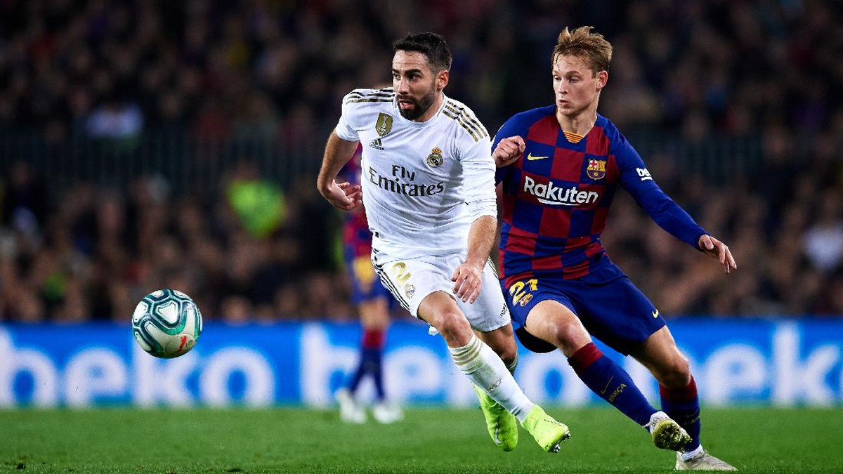 Barcelona berhadapan dengan Real Madrid dalam laga bertajuk El Clasico. (Foto: Getty Images/Alex Caparros)