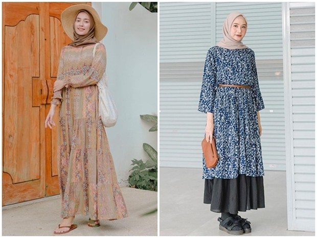 OOTD Mega Iskanti dan Siti Bahjatina/sumber: www.instagram.com/megaiskanti/bahjatina/ Potret Mega Iskanti dan Siti Bahjatina dalam balutan dress untuk acara santai.