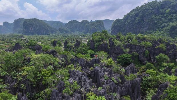 The picture taken in Rammang Rammang site in regency of Maros - Indonesia.