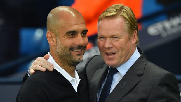 Ronald Koeman dan Pep Guardiola.