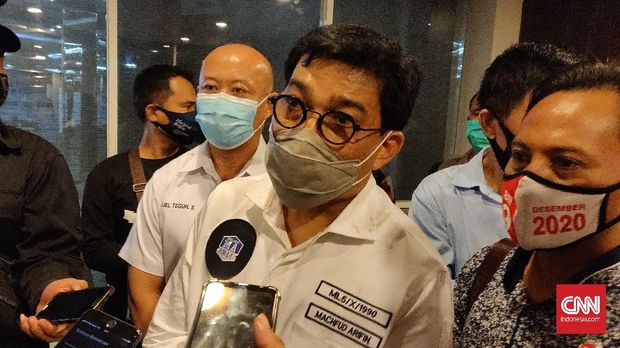 Calon wali kota Surabaya nomor urut 2 Machfud Arifin (CNNIndonesia/Farid)