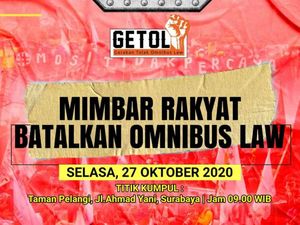 Gerakan Tolak Omnibus Law Jatim Akan Demo Lusa