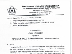 Warga Klaten Boleh Gelar Peringatan Maulid Nabi, Ini Syaratnya