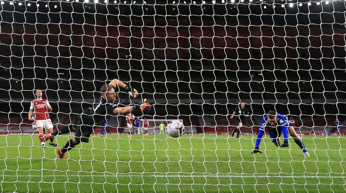 Arsenal dikalahkan Leicester City 0-1 di lanjutan Premier League (Foto: Getty Images/Catherine Ivill)