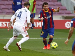 Tekel Andalan Sergio Ramos Bikin Messi Tersungkur