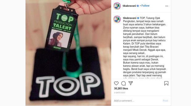 Intagram Tika Bravani