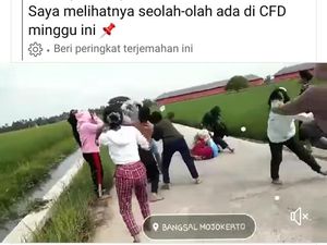 Viral Cabe-cabean Tawuran di Mojokerto