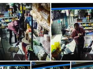 Terekam CCTV, Pencuri Bercelurit Satroni Toko di Sukabumi