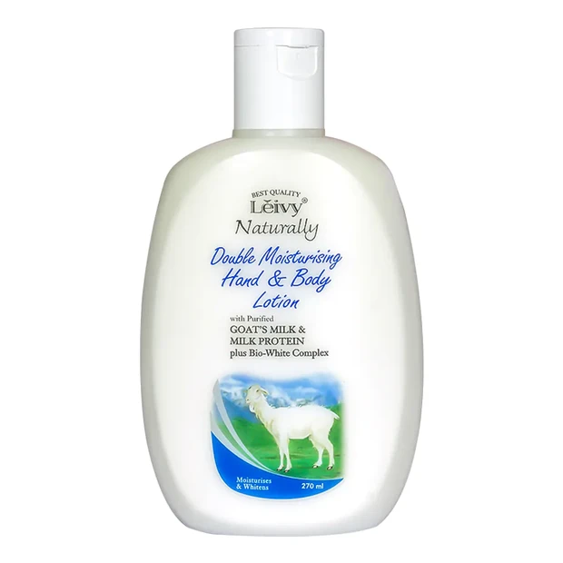 c Leivy Hand and Body Lotion Goats yang mengandung susu kambing untuk mencerahkan kulit.