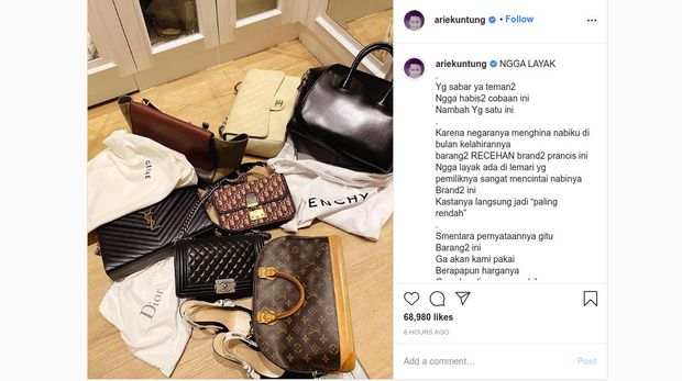 Instagram Arie K Untung