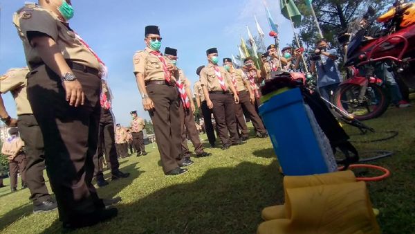 Kala Pramuka Ambil Bagian Ikut Berada di Garda Terdepan