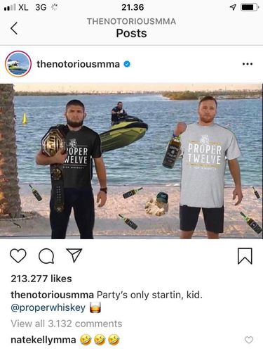 screenshoot Instagram Conor McGregor