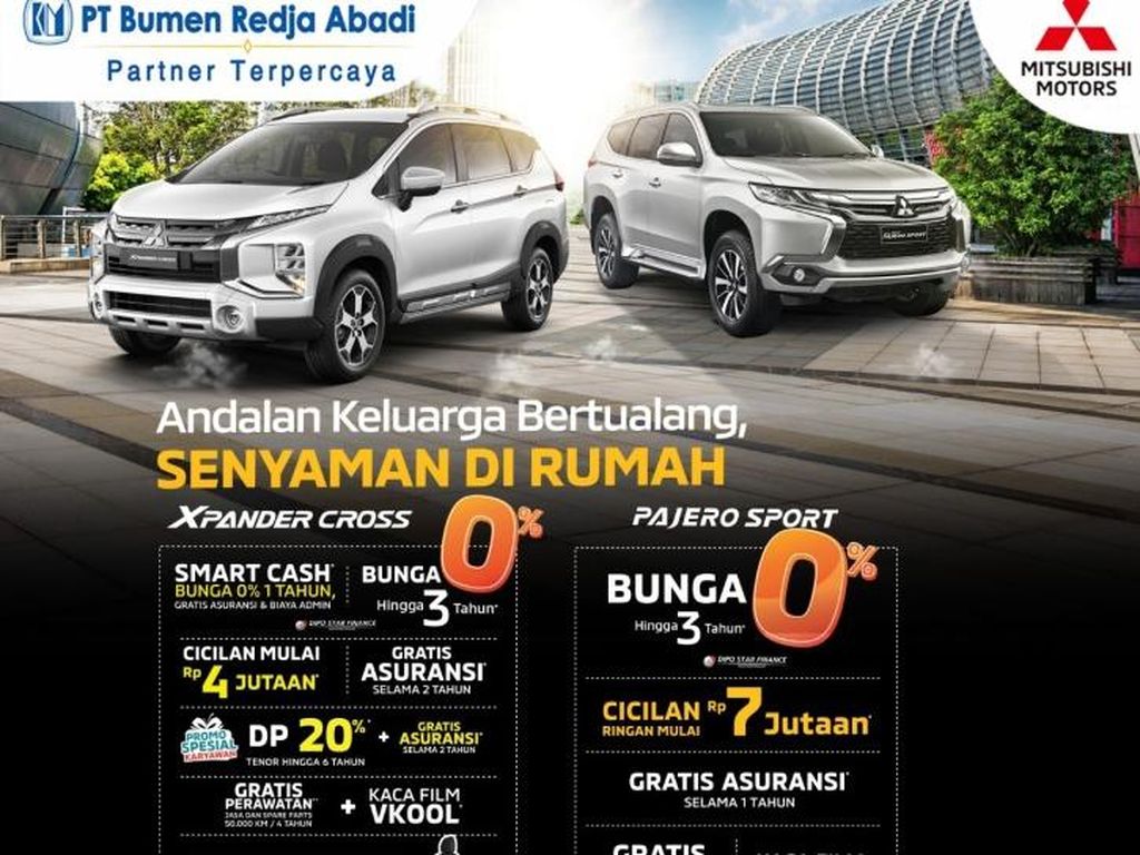 Beli Mitsubishi Xpander Cross & Pajero Sport Cicilan Bunga 0%, Mau? Beli Mitsubishi Xpander Cross & Pajero Sport Cicilan Bunga 0%, Mau?