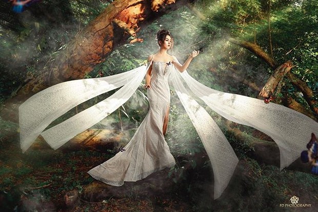 pemotretan artis Ersya Aurel tema bidadari