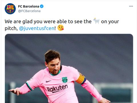 juventus vs barcelona twitter lionel messi cristiano ronaldo champions league