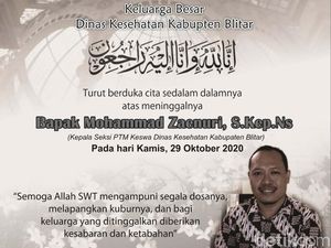 Positif COVID-19, Pegawai Dinkes Blitar Meninggal