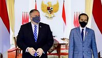 Potret Kehangatan Jokowi Sambut Menlu AS Pompeo di Istana Bogor