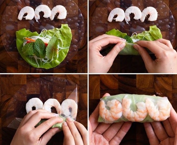 Tahapan cara membuat dan menggulung Vietnamese Spring Rolls