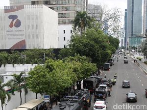 Polisi Jaga Ketat Kedubes Prancis di Thamrin