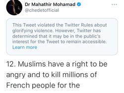 Hapus Cuitan Mahathir, Twitter Ungkap Alasannya