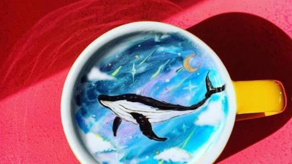 Cantiknya 10 Latte Art Buatan Barista Tampan Asal Korea
