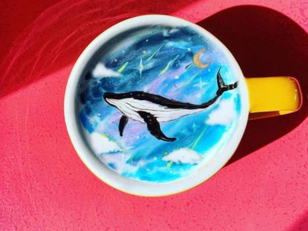 Cantiknya 10 Latte Art Buatan Barista Tampan Asal Korea