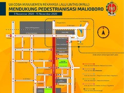 Mulai 3 November, Malioboro Diuji Coba Bebas Kendaraan Bermotor