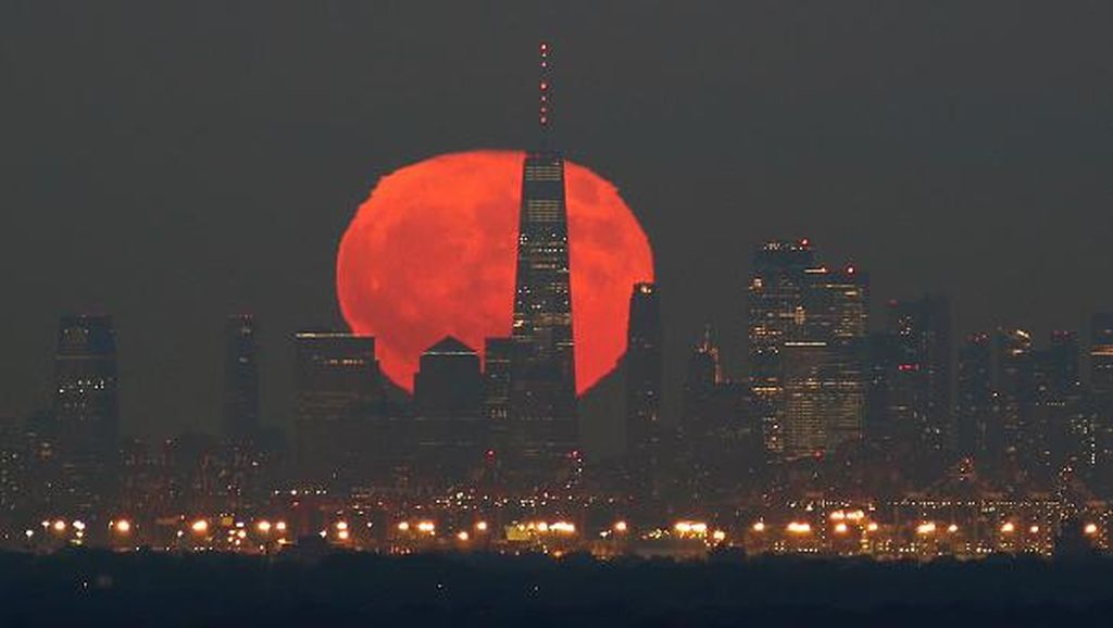 Fenomena Full Hunters Moon Latari Keindahan Kota Manhattan Fenomena Full Hunters Moon Latari Keindahan Kota Manhattan