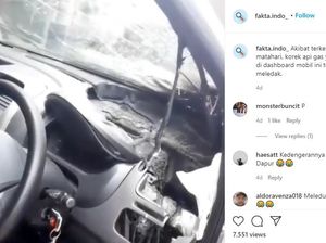 Ngeri, Dashboard Mobil Sampai Meleleh Gegara Korek Gas Meledak