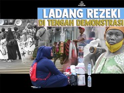 Kisah Pahit Manis Pedagang Keliling di Tengah Orasi Massa