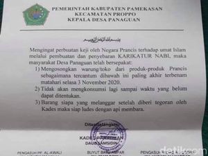 Sekilas Jatim: Boikot Produk Prancis-Guru Cabul Divonis 10 Tahun Penjara Sekilas Jatim: Boikot Produk Prancis-Guru Cabul Divonis 10 Tahun Penjara