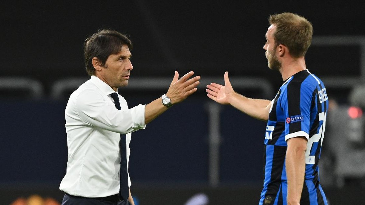 Pelatih Inter Milan Antonio Conte menjelaskan alasan kenapa Christian Eriksen lebih sering jadi pemain cadangan (Foto: Getty Images/Pool)