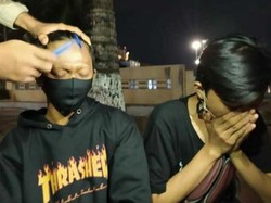 Viral Pemalak di Losari Makassar Dicukur Alisnya, Satpol PP: Untuk Efek Jera